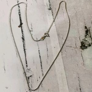 . 925 Sterling Silver Diamond cut ball chain.
